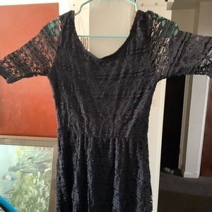 Beautiful Lacey half sleeved dress black